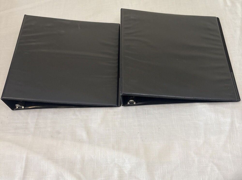 Avery 2 Inch Black 3 Ring Binders Slant D-Ring Lot of 2